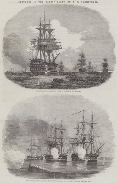 バルト艦隊のスケッチ 作： John Wilson Carmichael